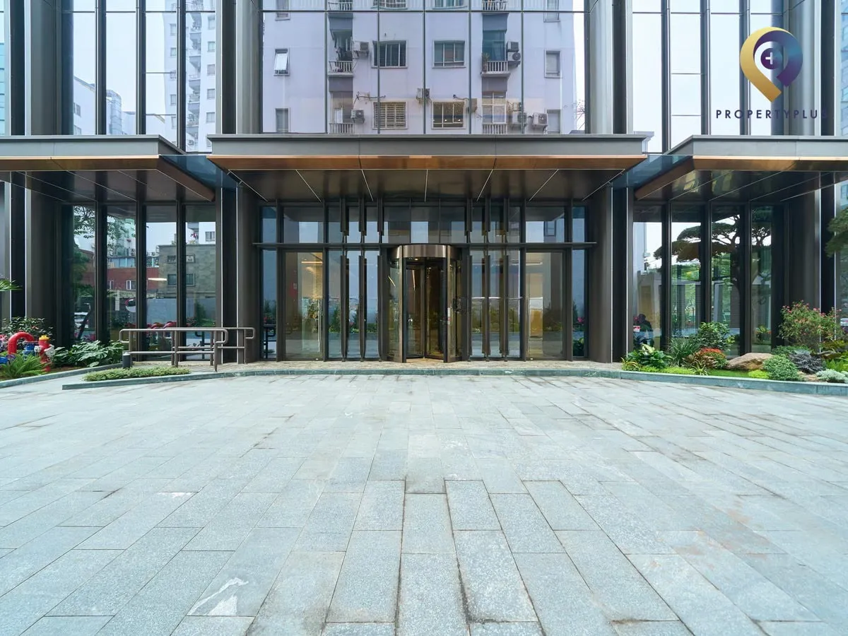 Main entrance of The Marc 88 office building.